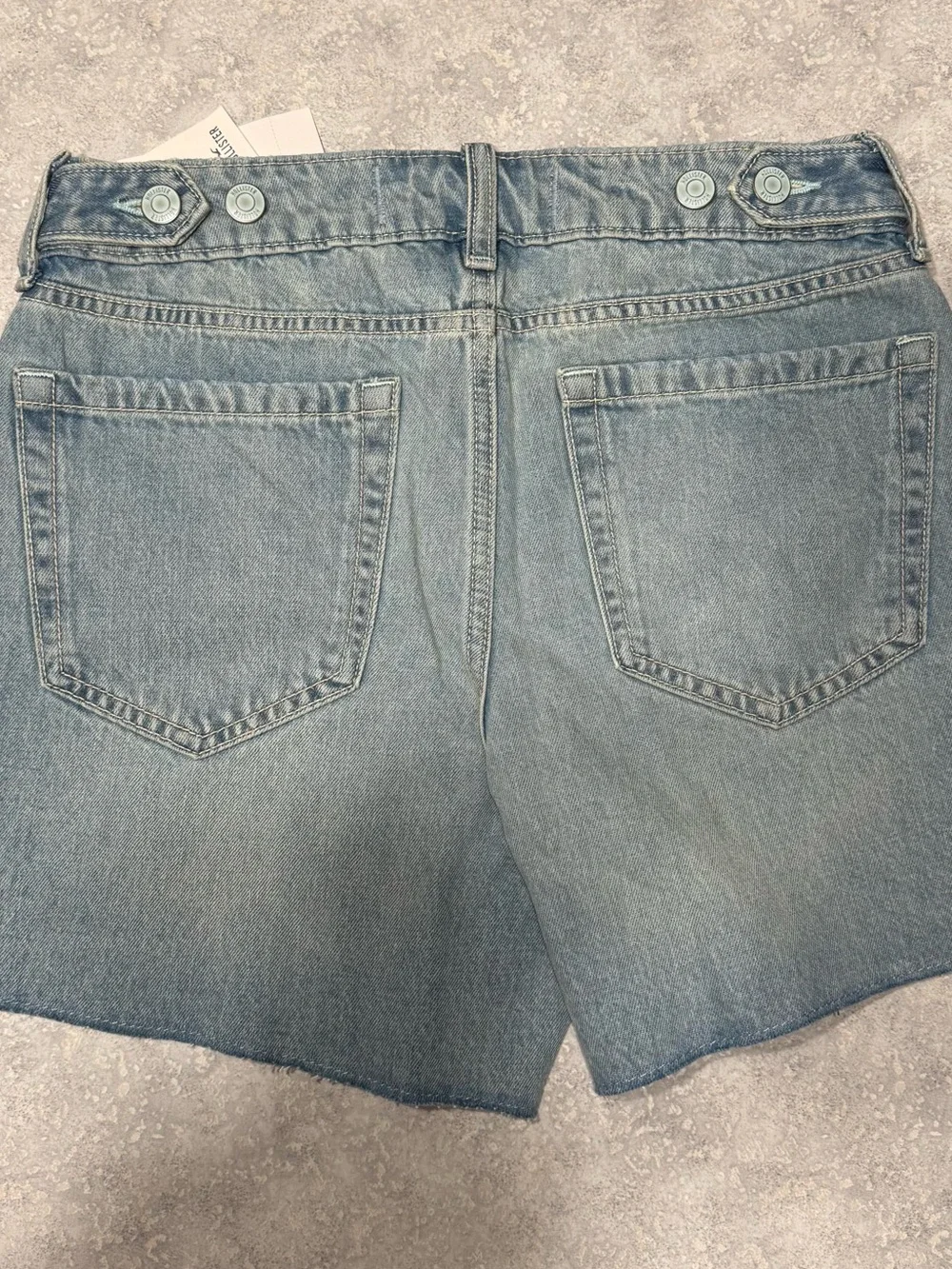 Hollister Light Blue Baggy Denim Shorts